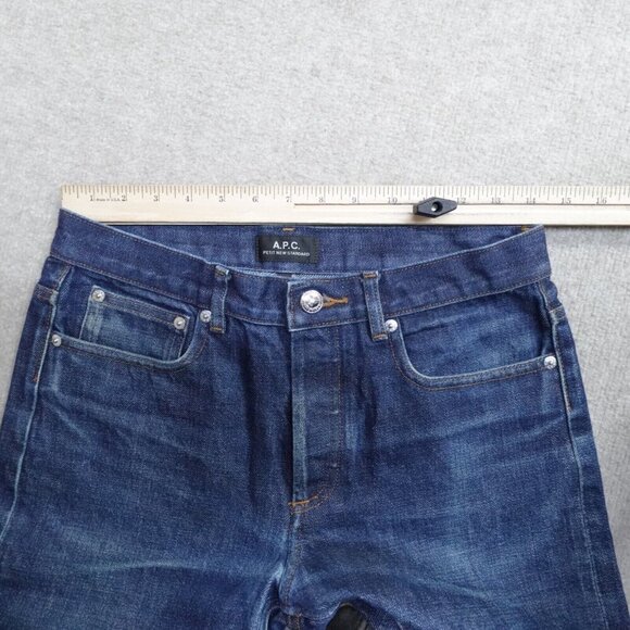 APC Jeans 30 Blue Straight Button Fly Petit New Standard Selvedge - Picture 6 of 15